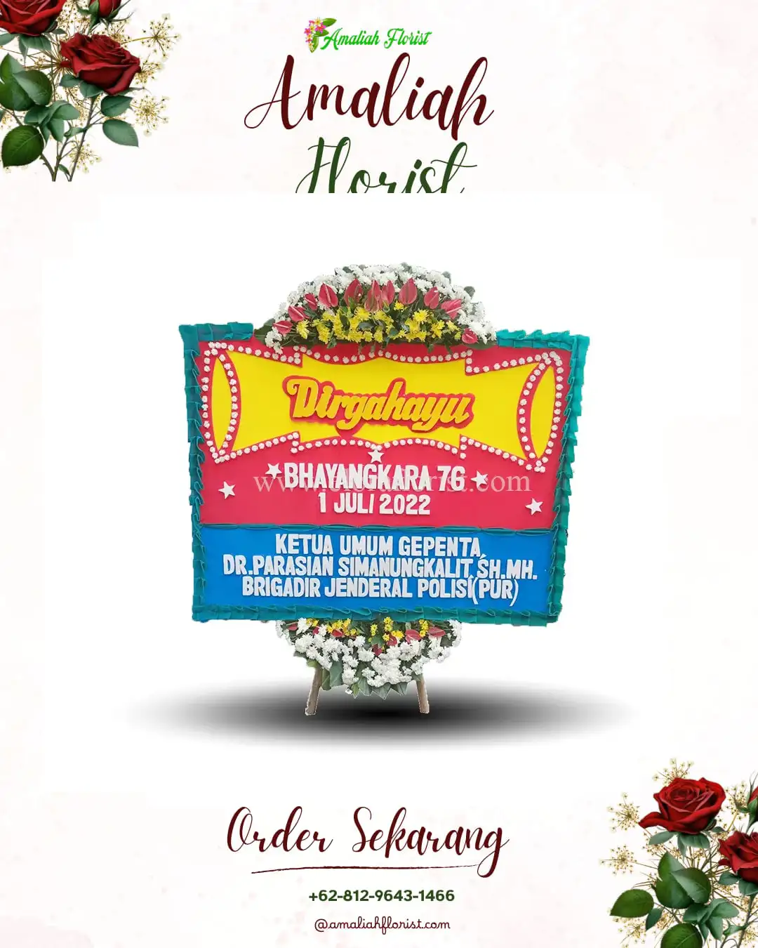 Papan Bunga HUT Ulang Tahun Bugisan